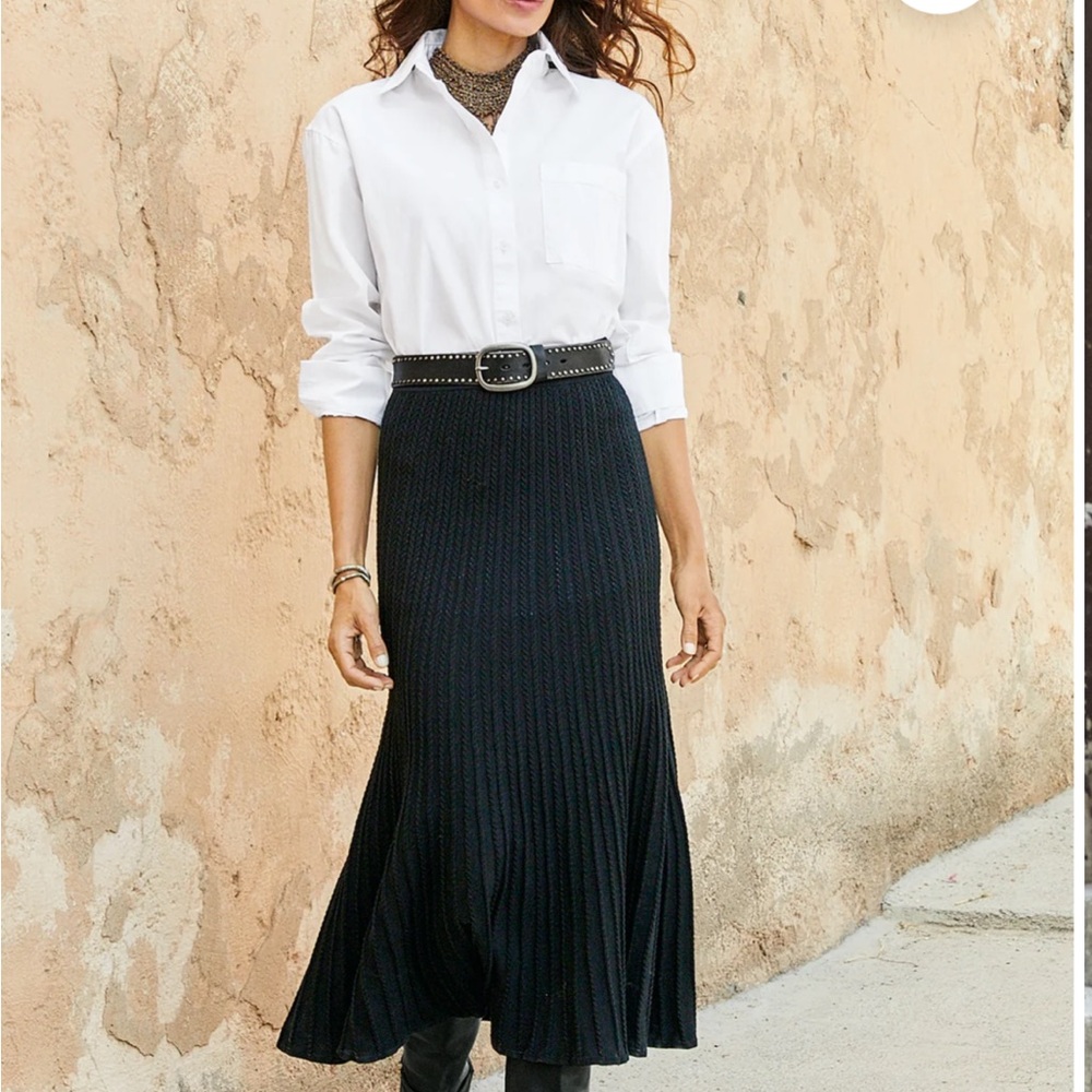 Peruvian Connection Black Ridgeline Skirt NWT Size M
